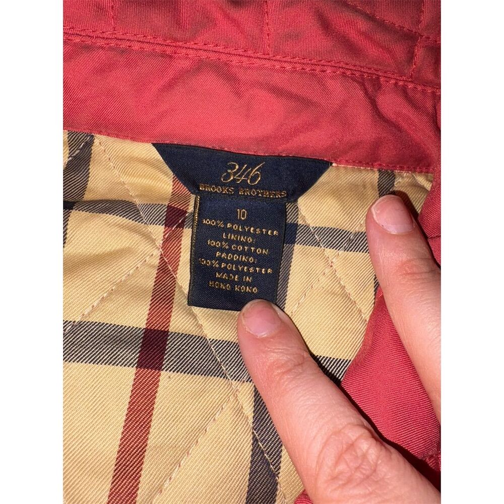 GUC! Brooks Brothers 346 Women's Coral Quilted Barn/Chore Coat, Sz 10 - Picture 8 of 11